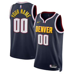Denver Nuggets Unisex Swingman Custom Jersey Navy sale On Sale