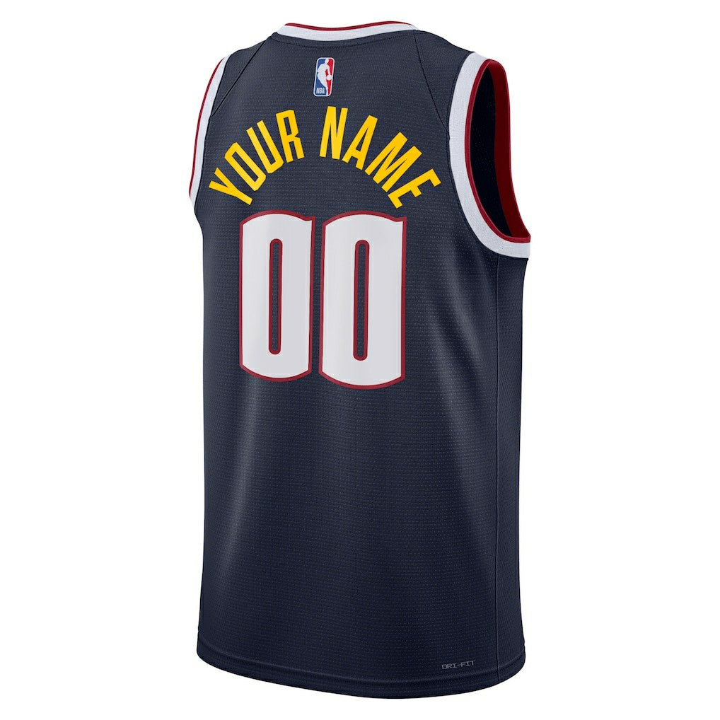 Denver Nuggets Unisex Swingman Custom Jersey Navy sale On Sale