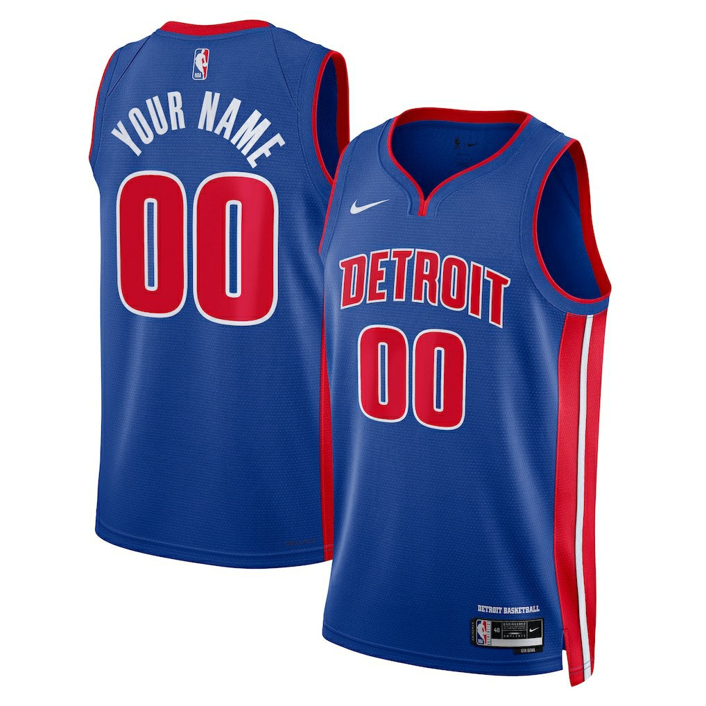Detroit Pistons Unisex Swingman Custom Jersey Blue sale New