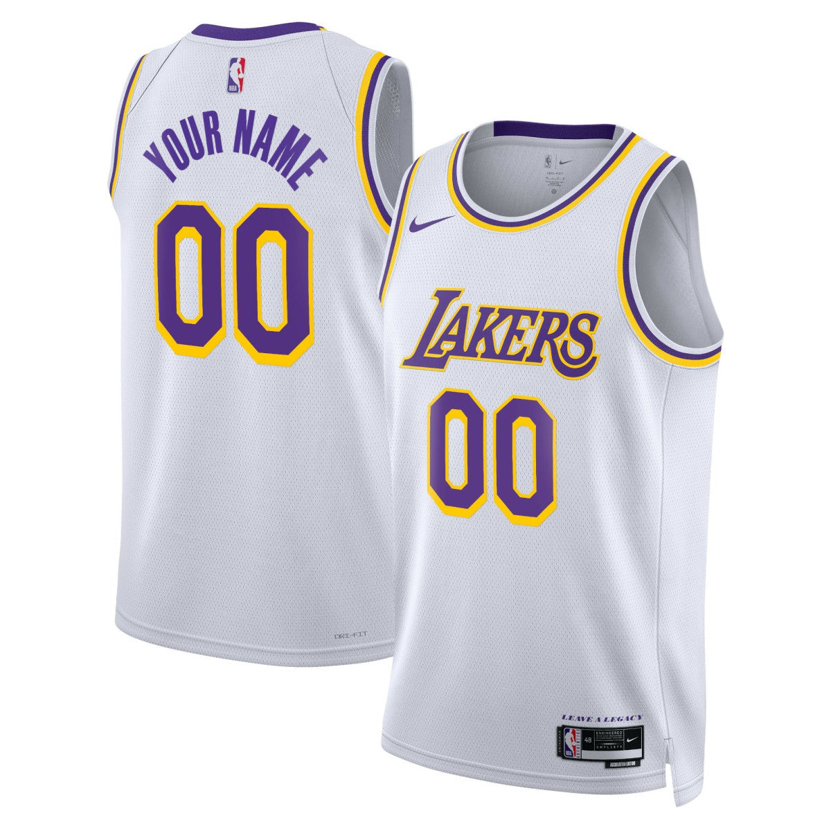 Los Angeles Lakers Unisex Swingman Custom Jersey White On Sale
