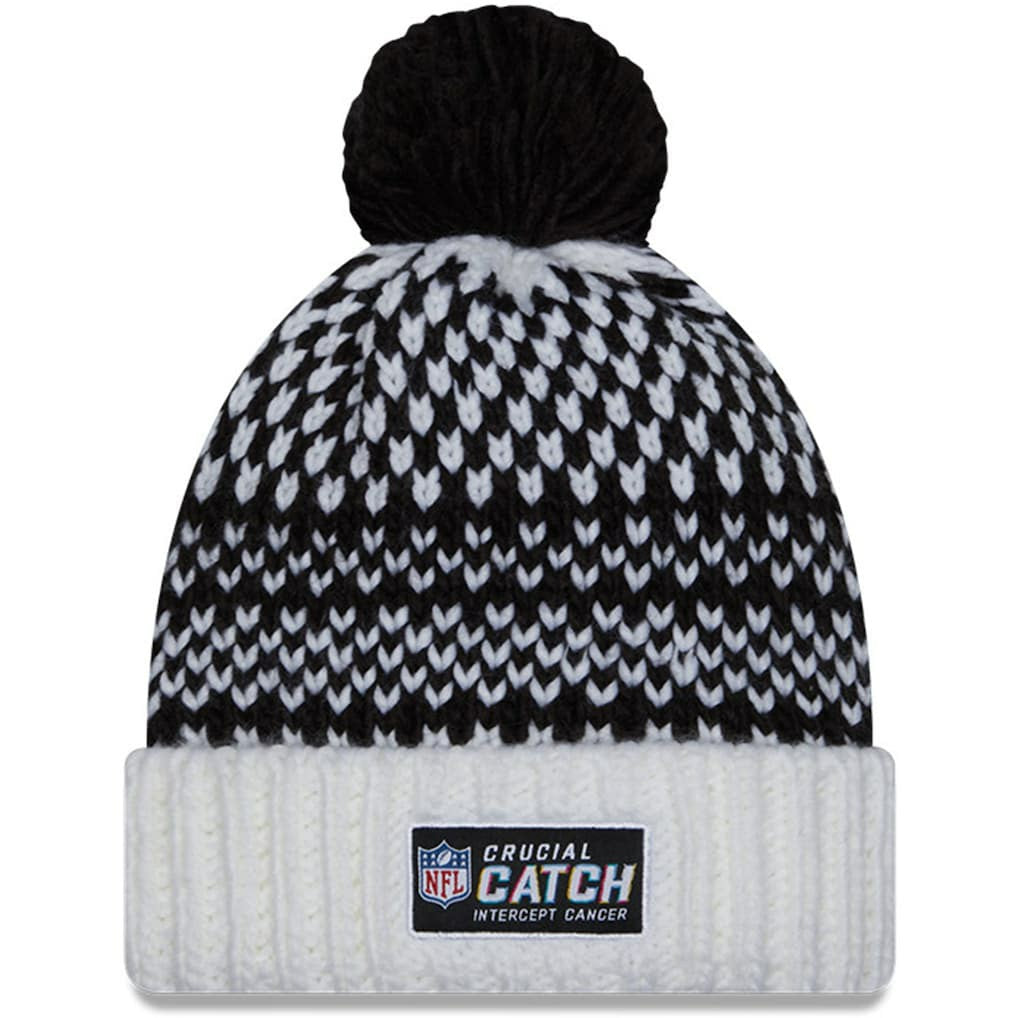 New Orleans Saints New Era Women's 2023 NFL Crucial Catch Cuffed Pom Knit Hat