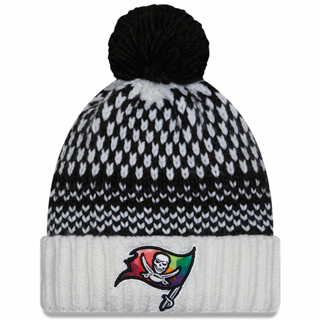 Tampa Bay Buccaneers New Era Women's 2023 NFL Crucial Catch Cuffed Pom Knit Hat
