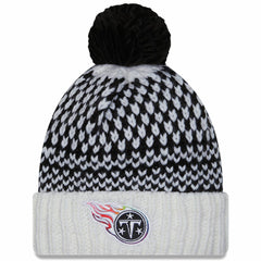 Tennessee Titans New Era Women's 2023 NFL Crucial Catch Cuffed Pom Knit Hat