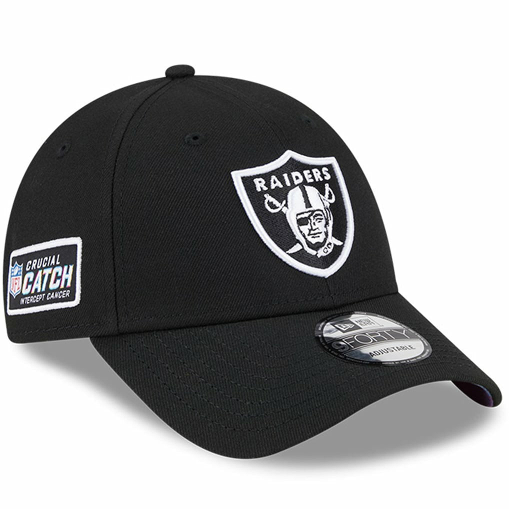 Las Vegas Raiders New Era 2023 NFL Crucial Catch 9FORTY Adjustable Hat