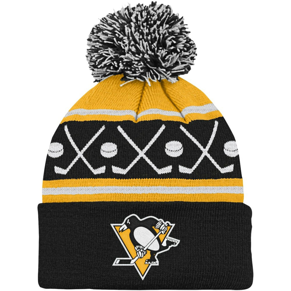 Pittsburgh Penguins Preschool Faceoff Cuffed Knit Hat with Pom Online