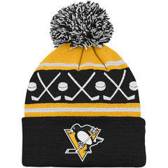Pittsburgh Penguins Preschool Faceoff Cuffed Knit Hat with Pom Online
