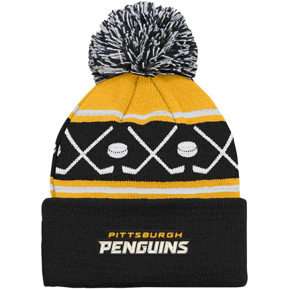 Pittsburgh Penguins Preschool Faceoff Cuffed Knit Hat with Pom Online