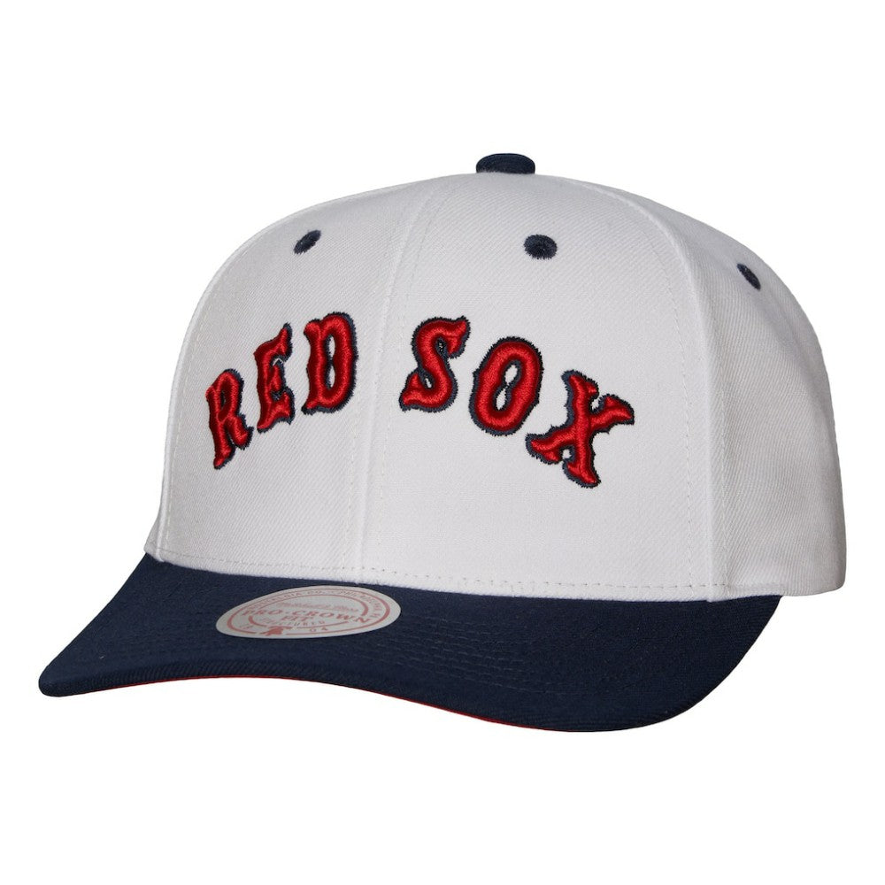 Boston Red Sox Mitchell & Ness Cooperstown Collection Pro Crown Snapback Hat | MLB Discount
