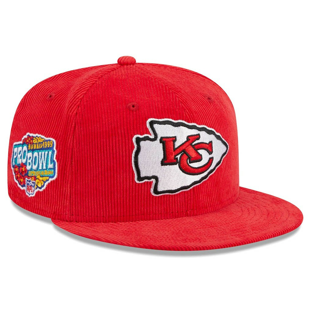 Kansas City Chiefs New Era Throwback Cord 59FIFTY Fitted Hat