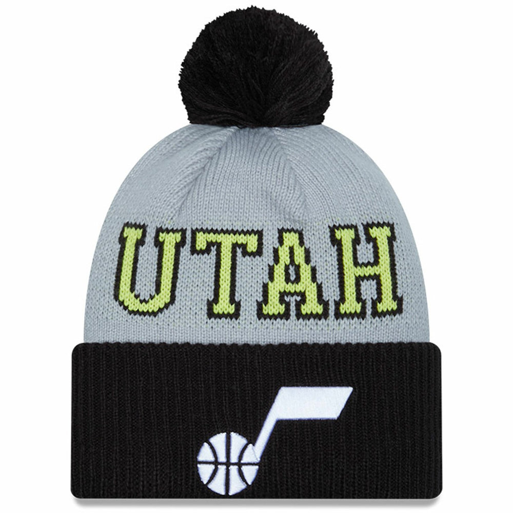 Utah Jazz Tip-Off Two-Tone Cuffed Knit Hat with Pom Discount