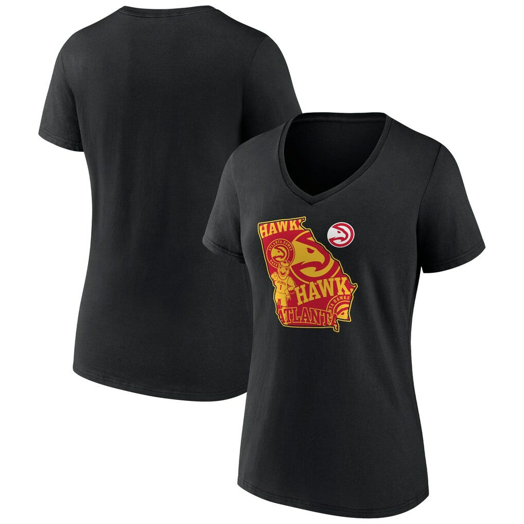 Atlanta Hawks Women's Announcer V-Neck T-Shirt For Sale