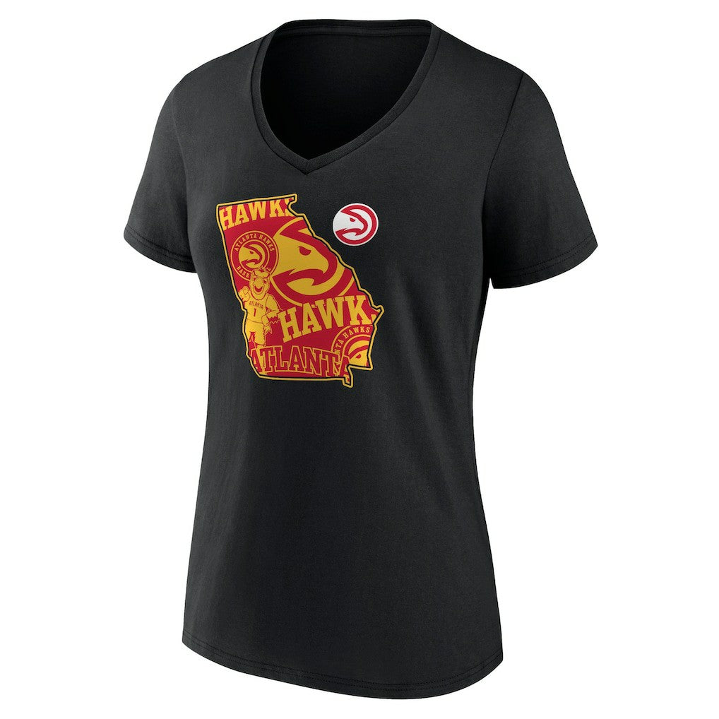Atlanta Hawks Women's Announcer V-Neck T-Shirt For Sale