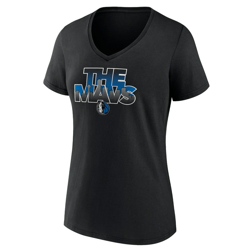 Dallas Mavericks Women's Announcer V-Neck T-Shirt sale New