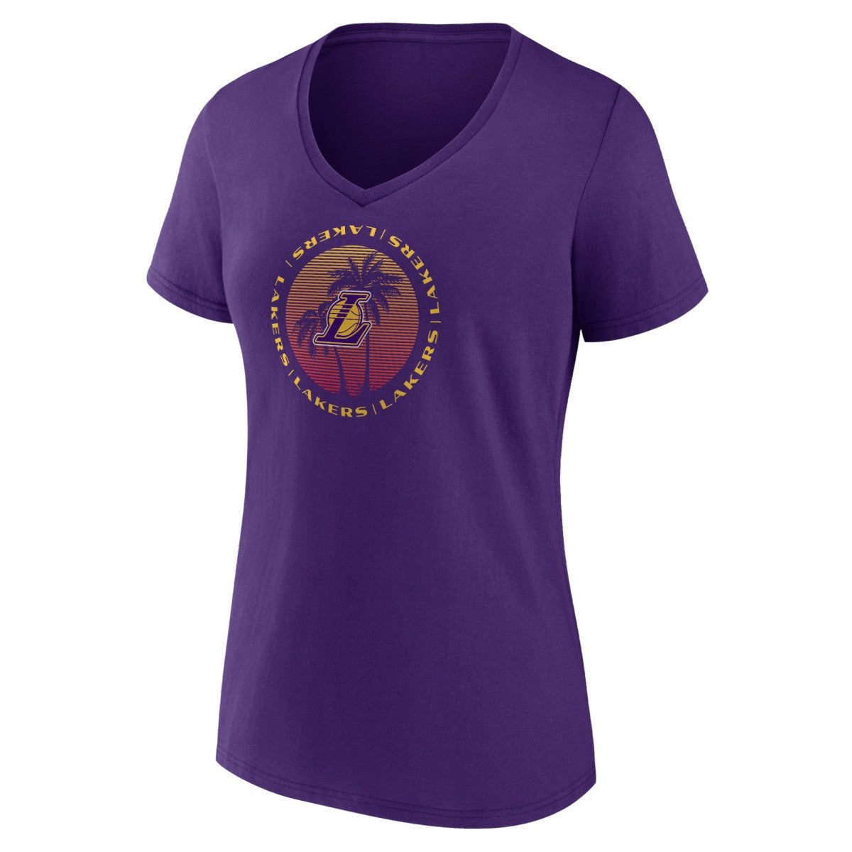 Los Angeles Lakers Women's Announcer V-Neck T-Shirt For Sale
