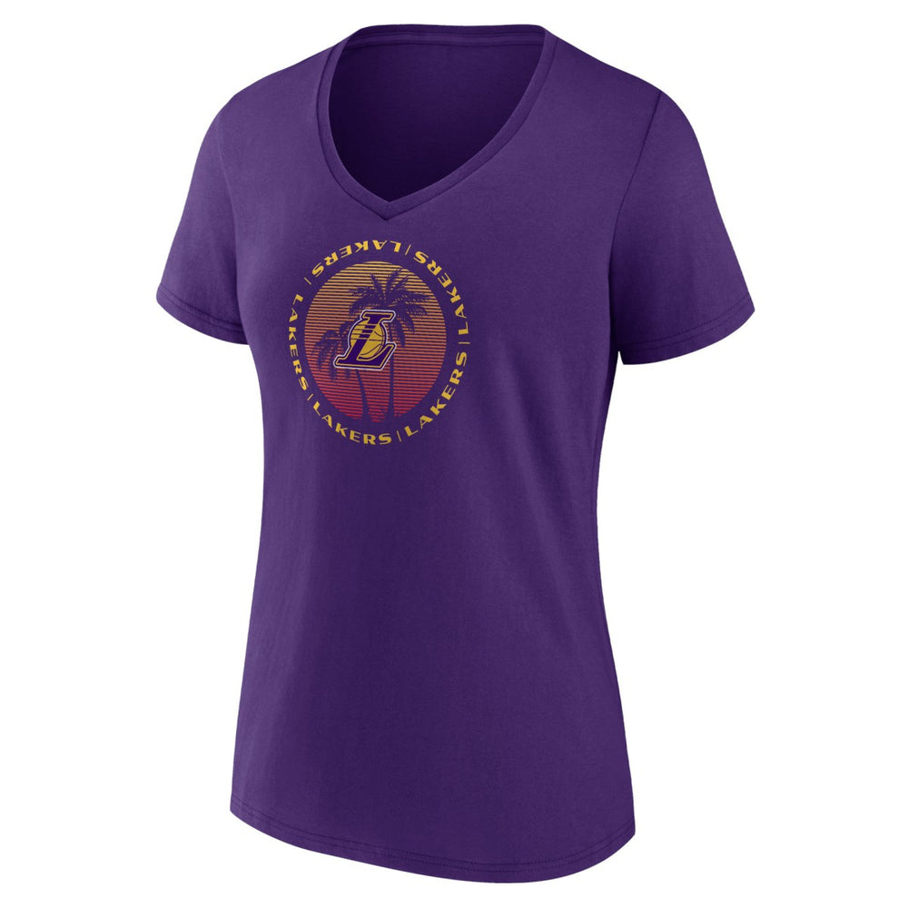 Los Angeles Lakers Women's Announcer V-Neck T-Shirt For Sale