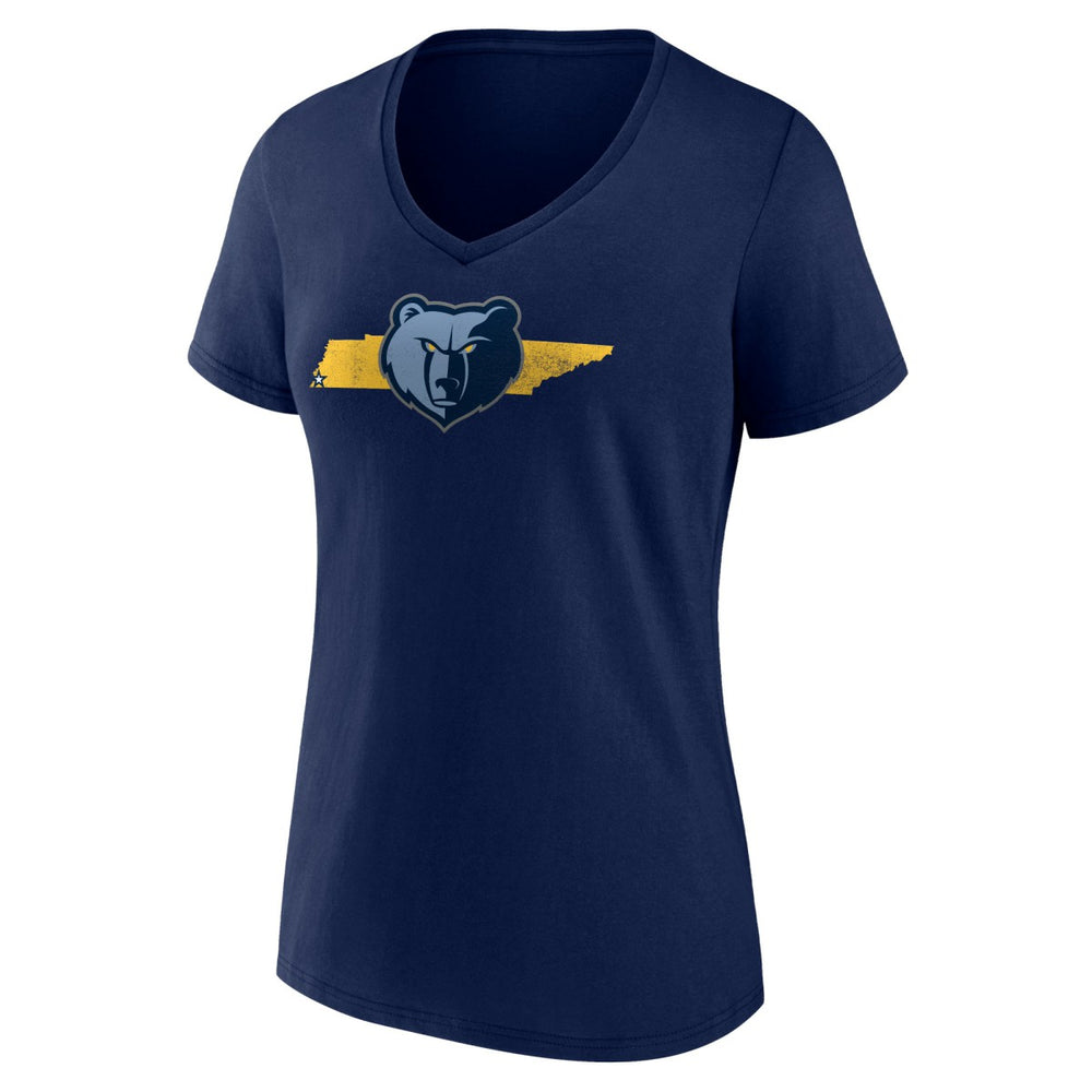 Memphis Grizzlies Women's Announcer V-Neck T-Shirt New