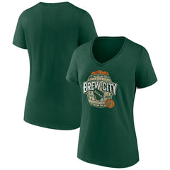 Milwaukee Bucks Women's Announcer V-Neck T-Shirt Outlet
