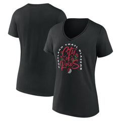 Portland Trail Blazers Women's Huddle V-Neck T-Shirt New