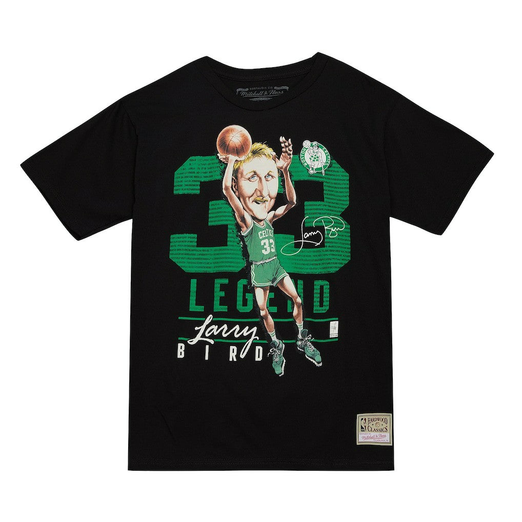 Larry Bird Boston Celtics Hardwood Classics Caricature T-Shirt Online