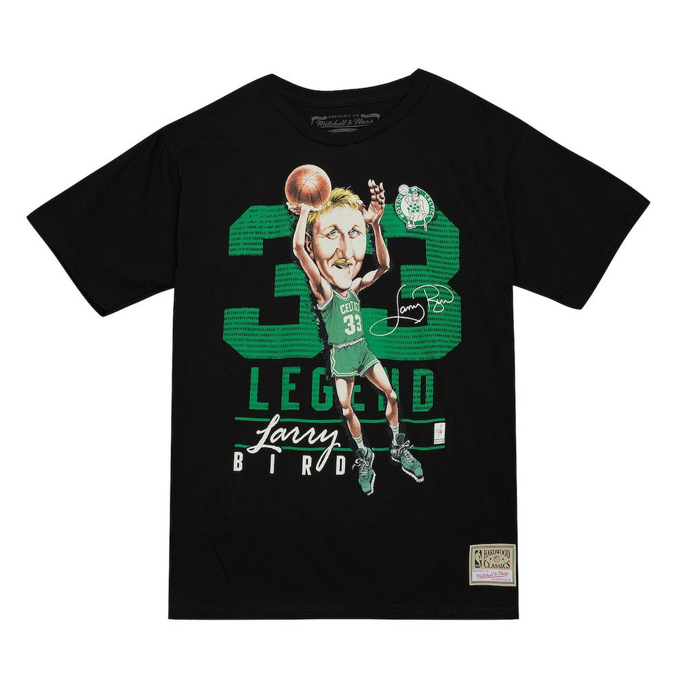 Larry Bird Boston Celtics Hardwood Classics Caricature T-Shirt Online