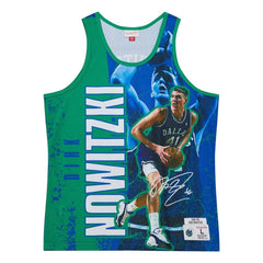 Dirk Nowitzki Dallas Mavericks Hardwood Classics Player Burst Tank Top sale Online