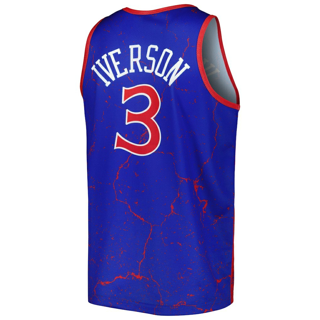 Allen Iverson Philadelphia 76ers 1996-97 Hardwood Classics Player Burst Tank Top Discount