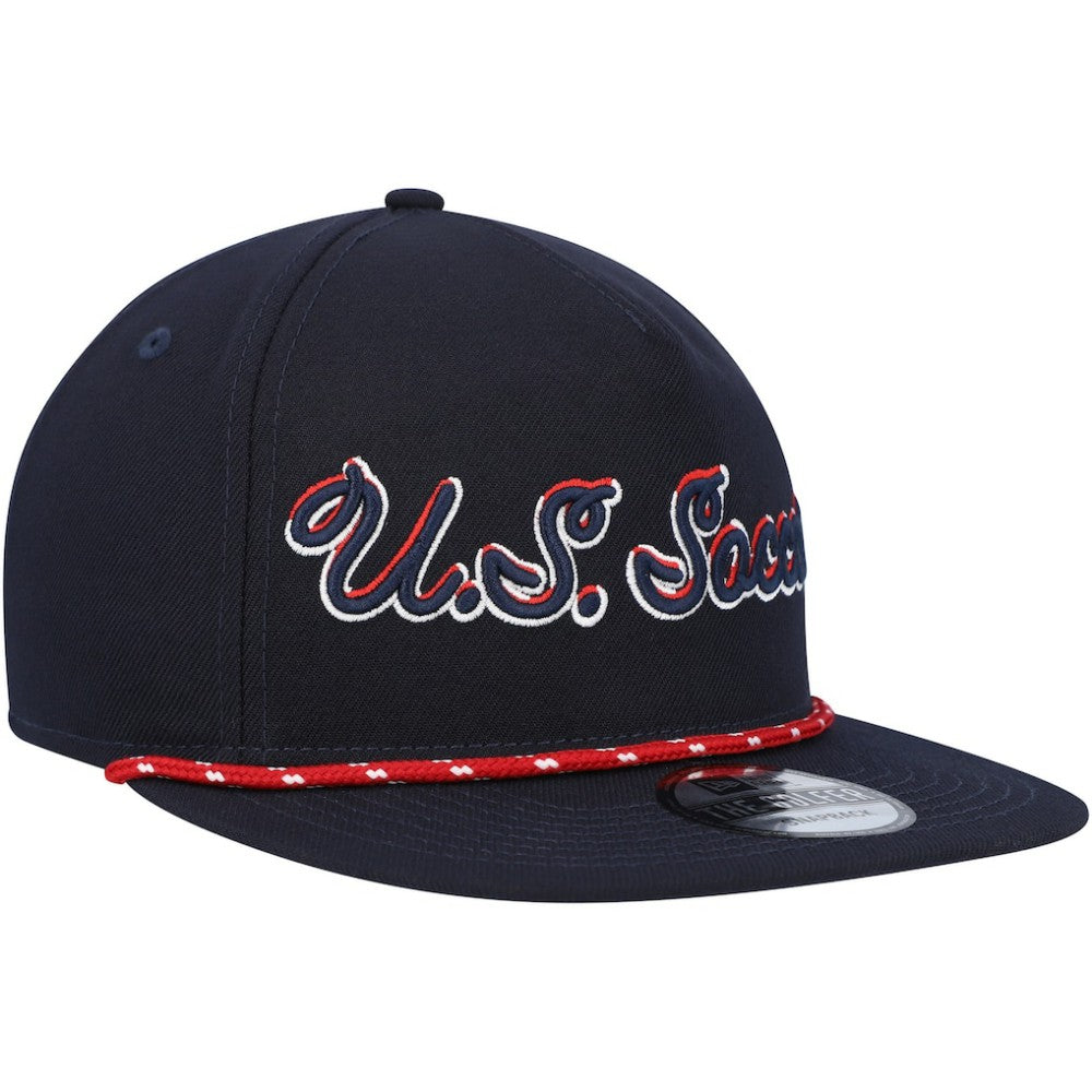 USMNT New Era Script Golfer Adjustable Hat Navy - New Era