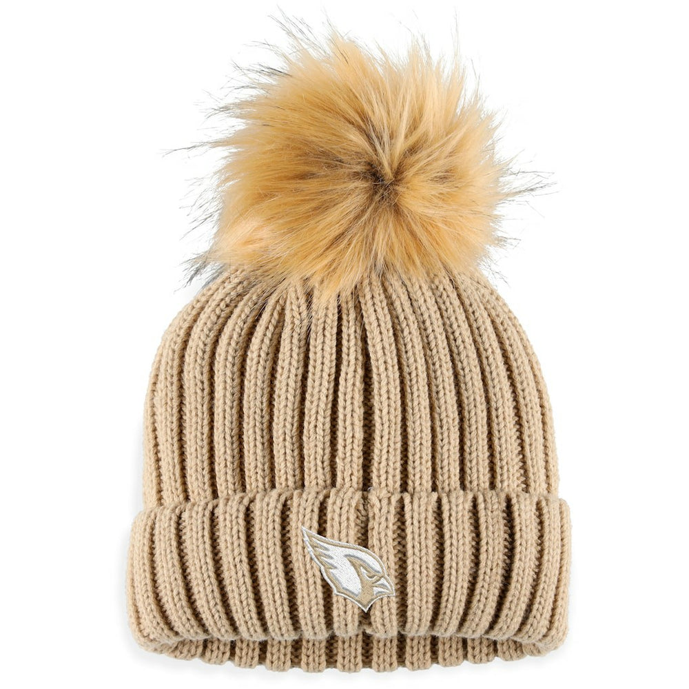Arizona Cardinals  WEAR by Erin Andrews Women's Neutral Cuffed Knit Hat with Pom