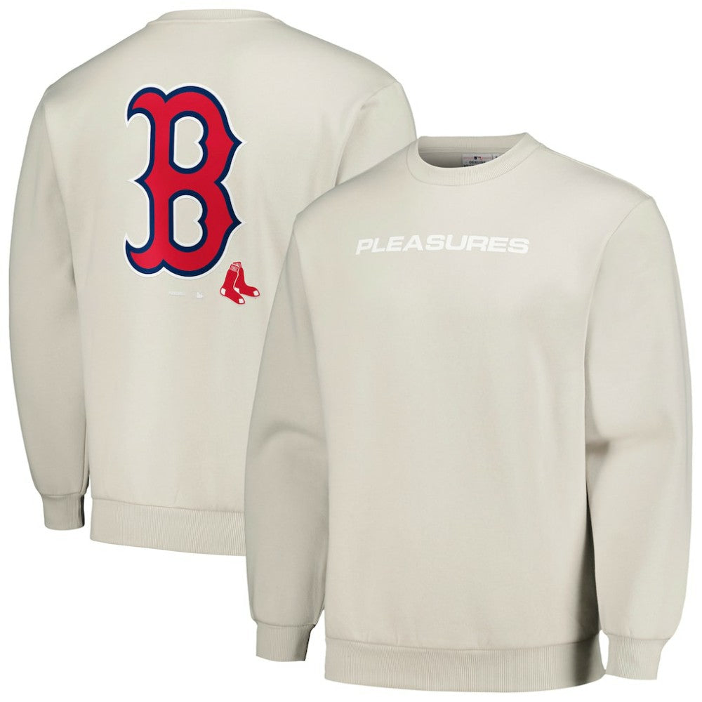 Boston Red Sox PLEASURES Ballpark Pullover Sweatshirt | MLB On Sale