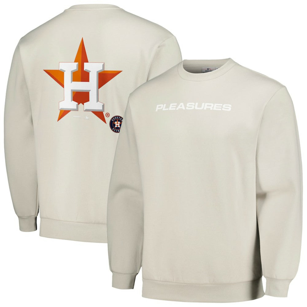 Houston Astros PLEASURES Ballpark Pullover Sweatshirt | MLB US