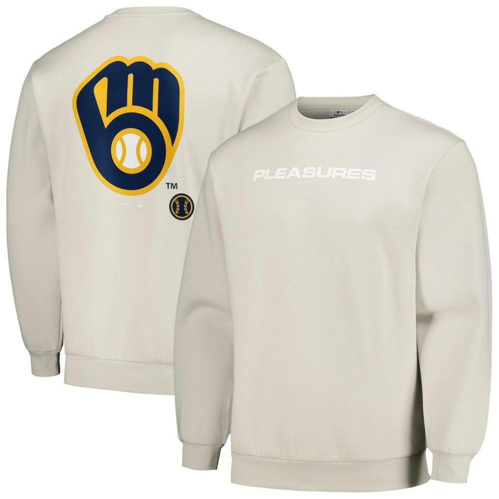 Milwaukee Brewers PLEASURES Ballpark Pullover Sweatshirt | MLB Discount