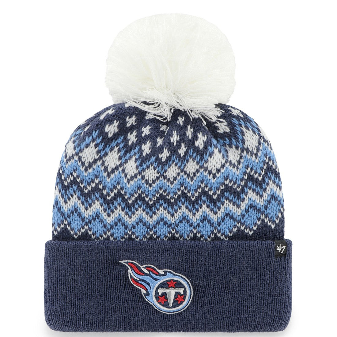 Tennessee Titans 47 brand '47 Women's Elsa Cuffed Knit Hat with Pom