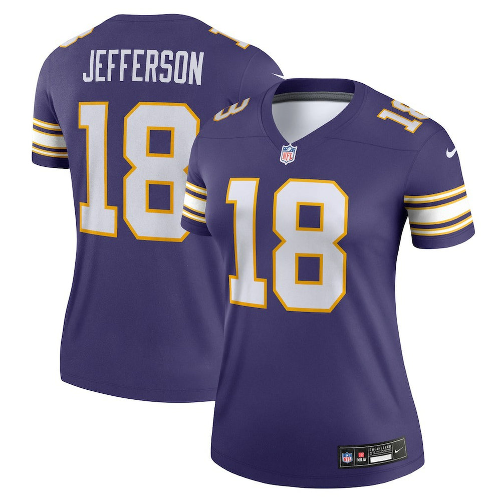 Minnesota Vikings Nike Justin Jefferson  Women's Alternate Legend Player Performance Top