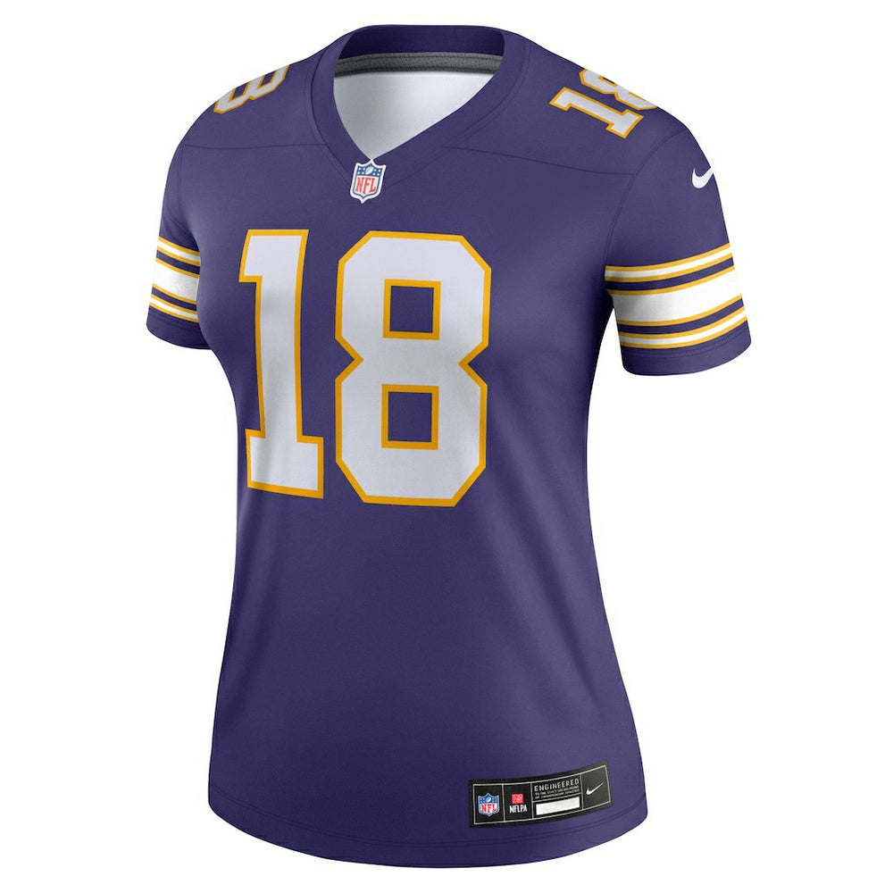 Minnesota Vikings Nike Justin Jefferson  Women's Alternate Legend Player Performance Top