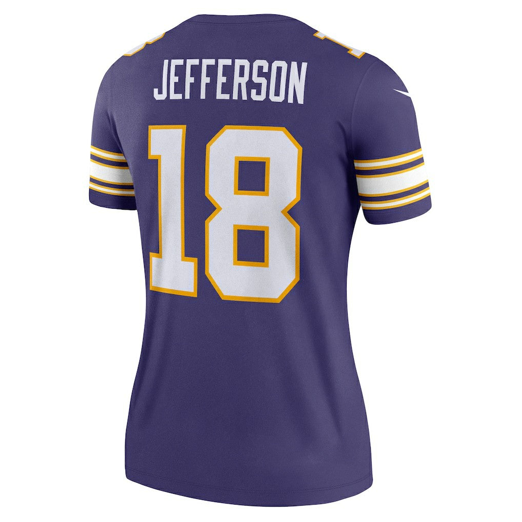 Minnesota Vikings Nike Justin Jefferson  Women's Alternate Legend Player Performance Top