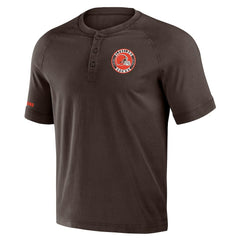 Cleveland Browns Fanatics NFL x Darius Rucker Collection Washed Raglan Henley T-Shirt