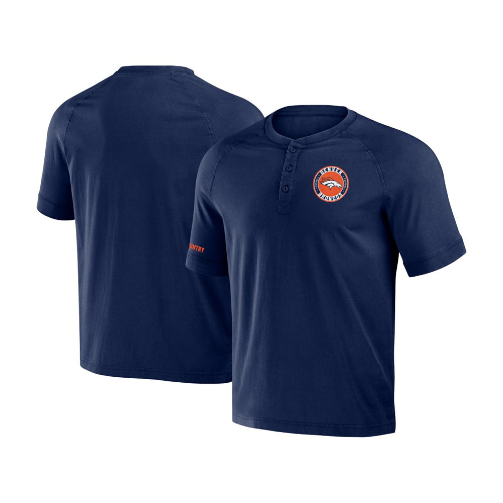 Denver Broncos Fanatics NFL x Darius Rucker Collection Washed Raglan Henley T-Shirt