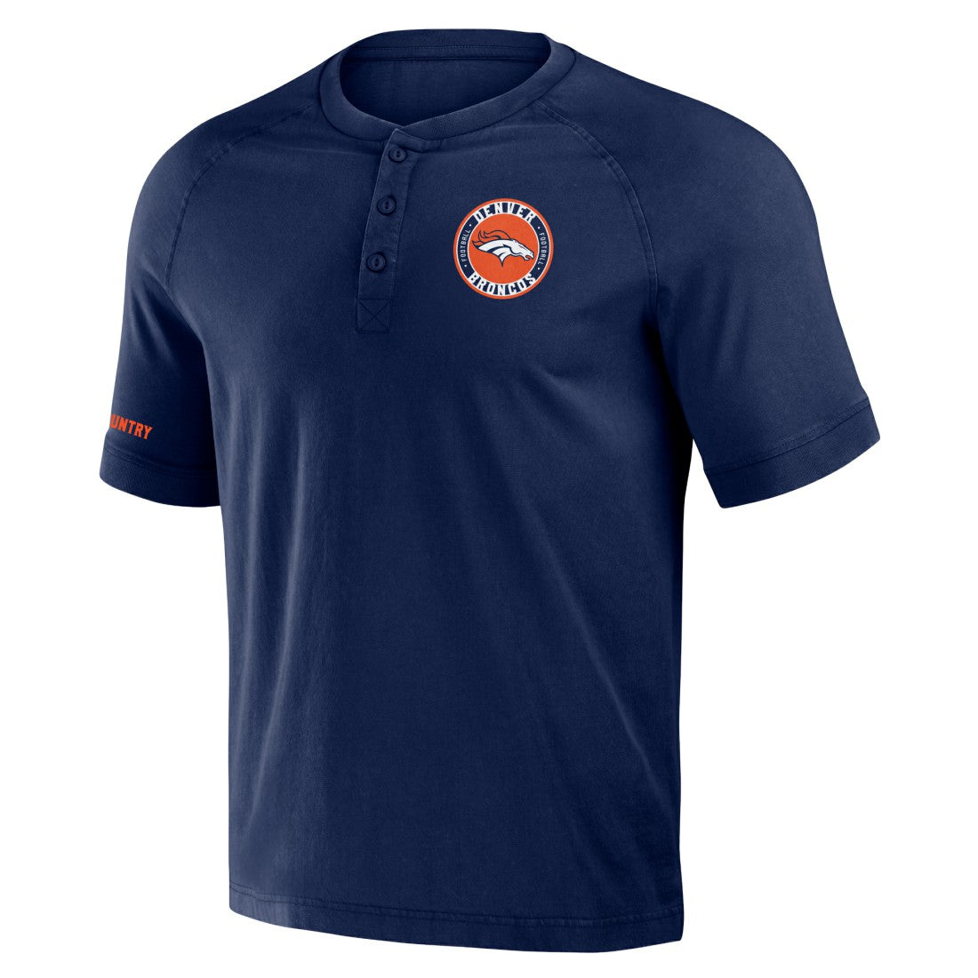 Denver Broncos Fanatics NFL x Darius Rucker Collection Washed Raglan Henley T-Shirt