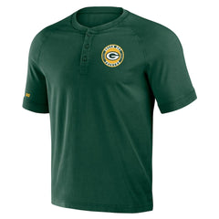 Green Bay Packers Fanatics NFL x Darius Rucker Collection Washed Raglan Henley T-Shirt