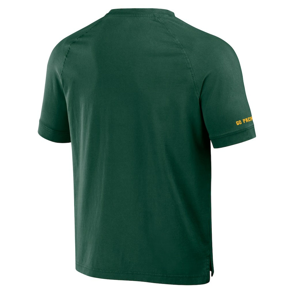 Green Bay Packers Fanatics NFL x Darius Rucker Collection Washed Raglan Henley T-Shirt