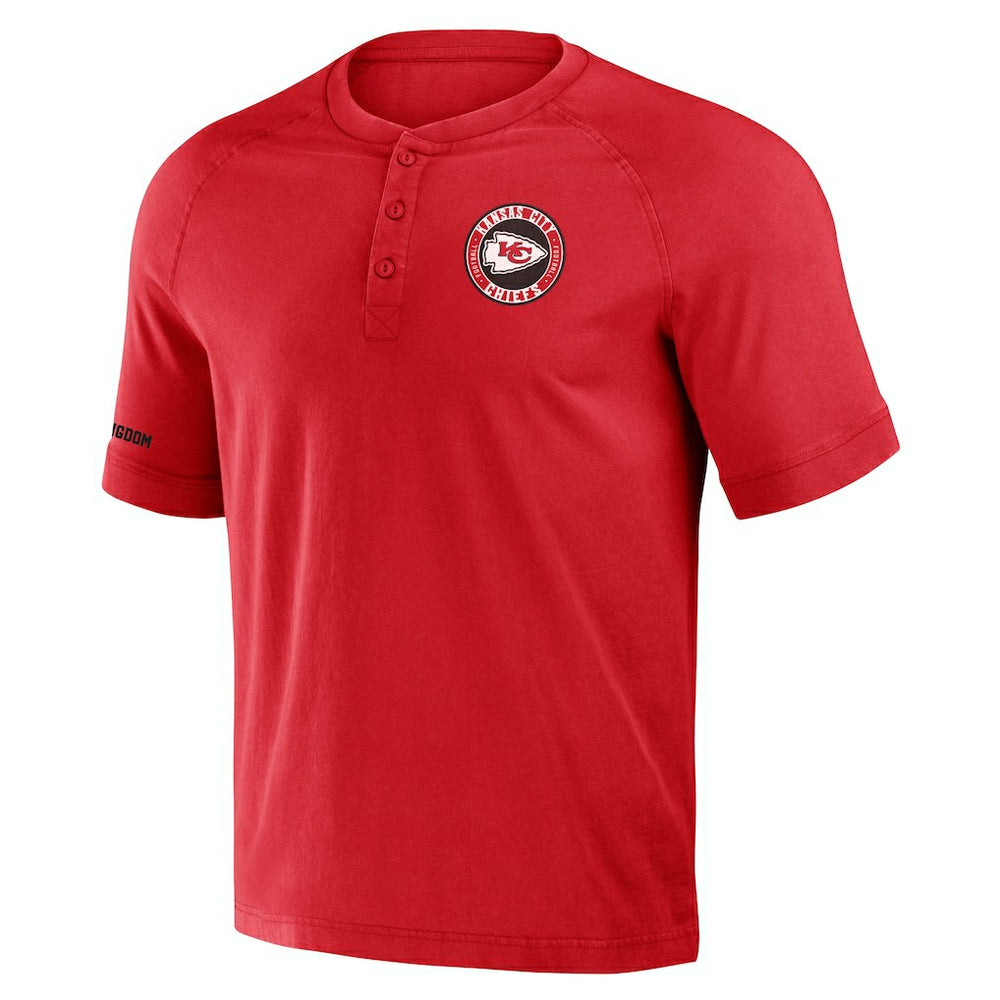 Kansas City Chiefs Fanatics NFL x Darius Rucker Collection Washed Raglan Henley T-Shirt