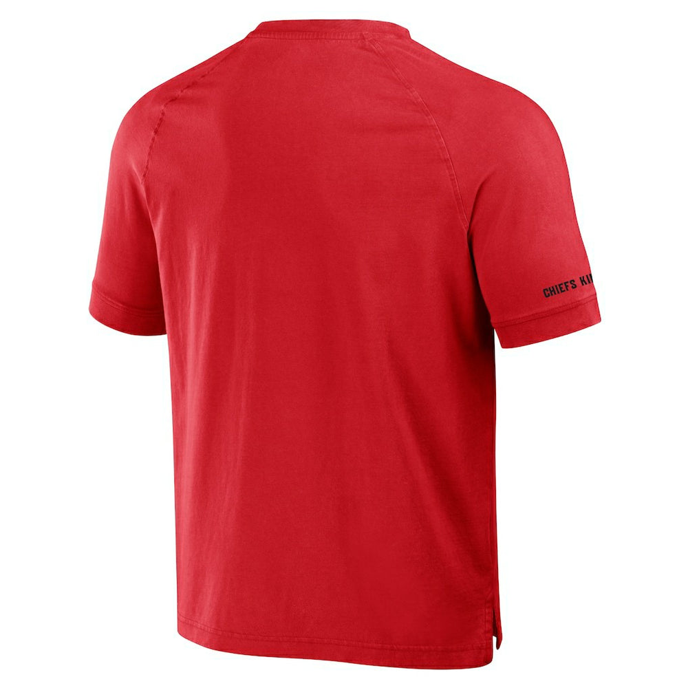 Kansas City Chiefs Fanatics NFL x Darius Rucker Collection Washed Raglan Henley T-Shirt