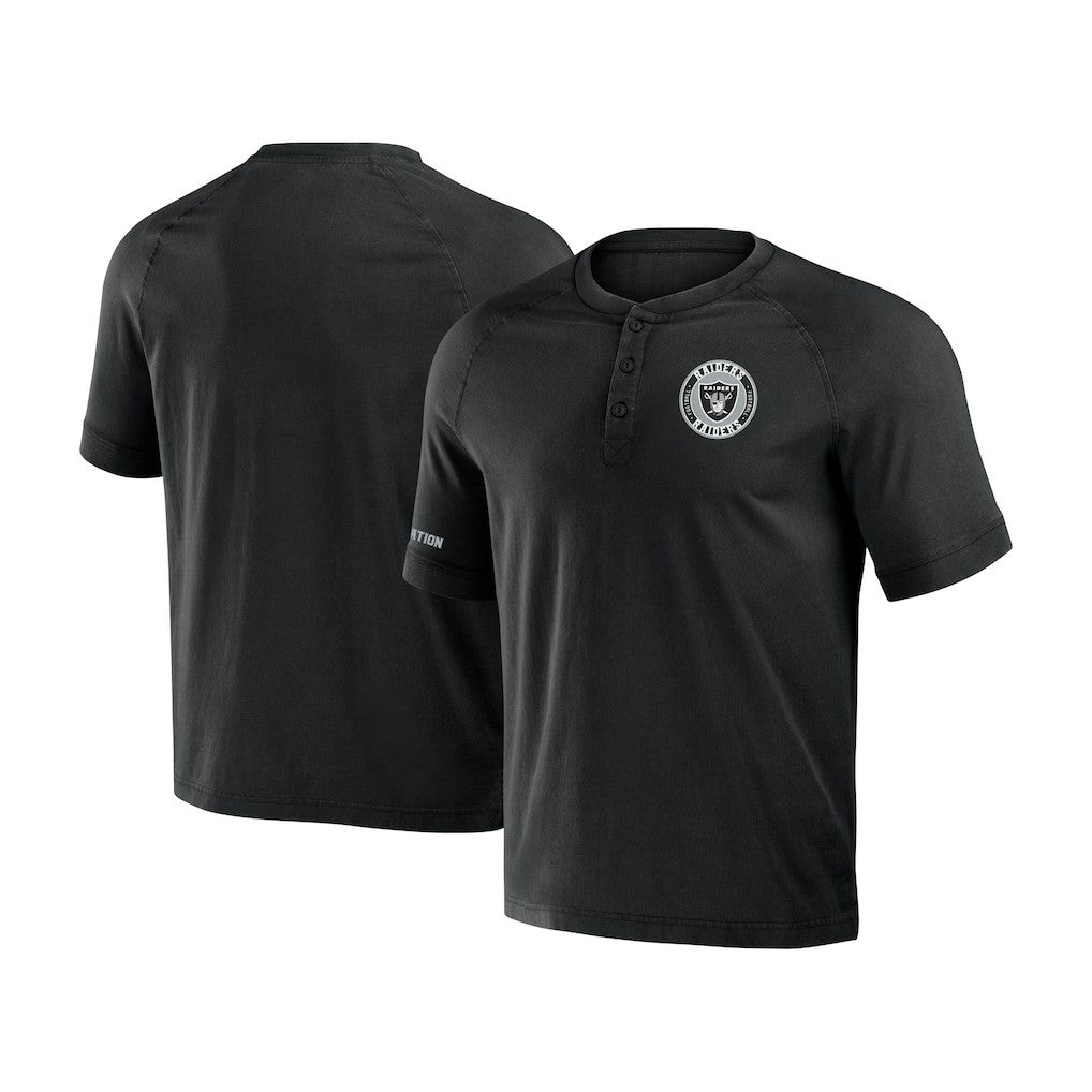 Las Vegas Raiders Fanatics NFL x Darius Rucker Collection Washed Raglan Henley T-Shirt