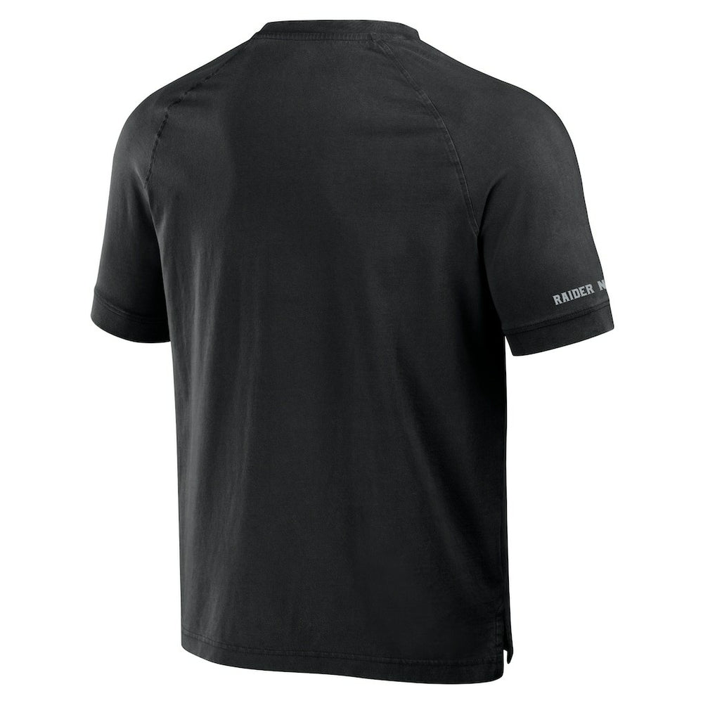 Las Vegas Raiders Fanatics NFL x Darius Rucker Collection Washed Raglan Henley T-Shirt