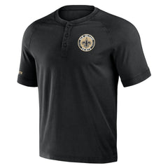 New Orleans Saints Fanatics NFL x Darius Rucker Collection Washed Raglan Henley T-Shirt
