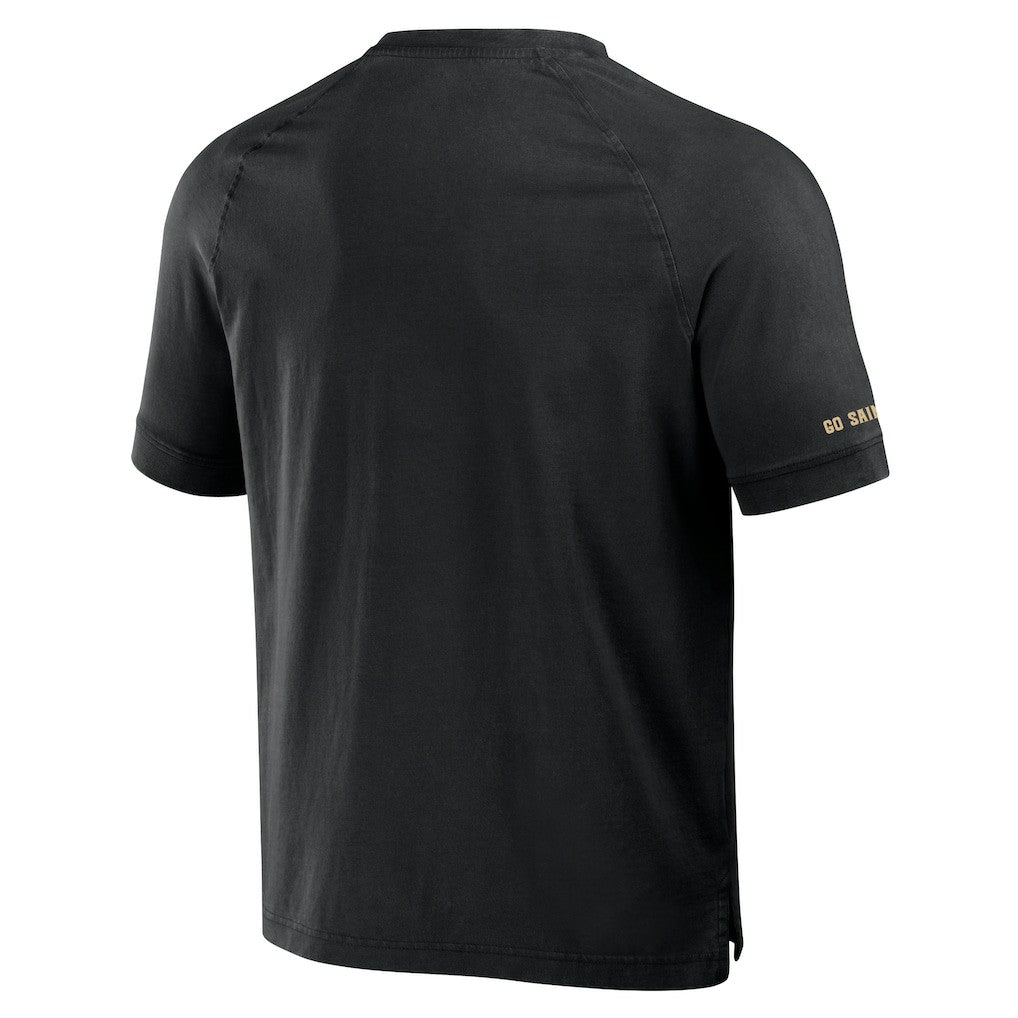 New Orleans Saints Fanatics NFL x Darius Rucker Collection Washed Raglan Henley T-Shirt