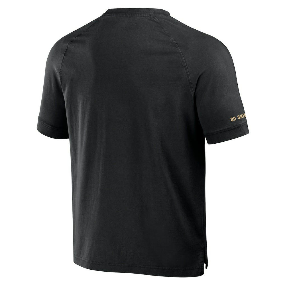 New Orleans Saints Fanatics NFL x Darius Rucker Collection Washed Raglan Henley T-Shirt