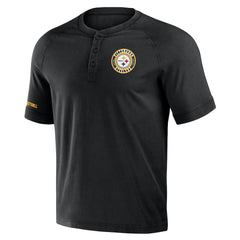 Pittsburgh Steelers Fanatics NFL x Darius Rucker Collection Washed Raglan Henley T-Shirt