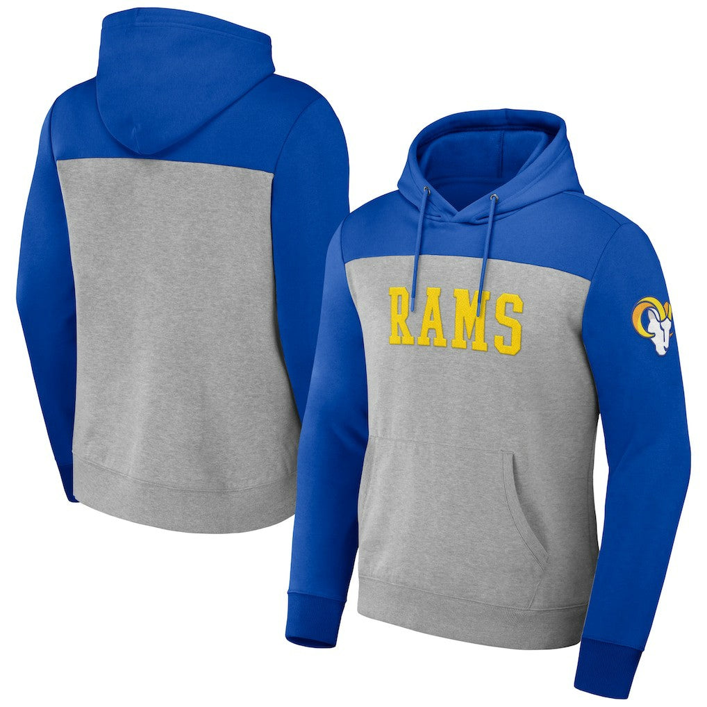 Los Angeles Rams Fanatics NFL x Darius Rucker Collection Color Blocked Pullover Hoodie