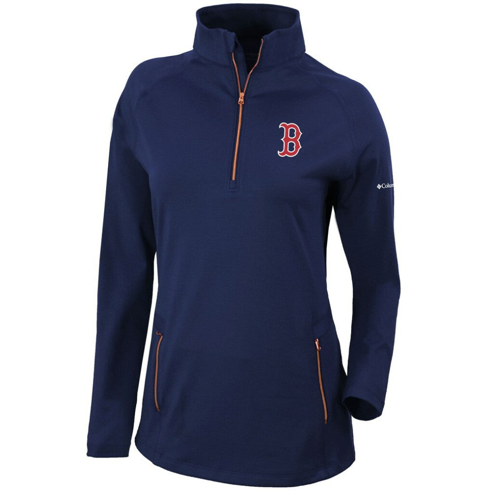 Boston Red Sox Columbia Women's Omni-Wick Outward Nine Quarter-Zip Pullover Top | MLB For sale